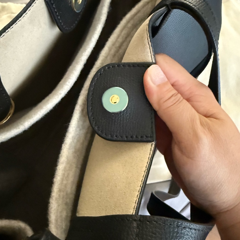 Polène Black Leather Tote Bag - Picture 11 of 12